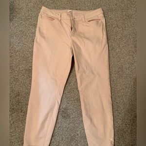 Lauren Conrad Pink Crop Jeans